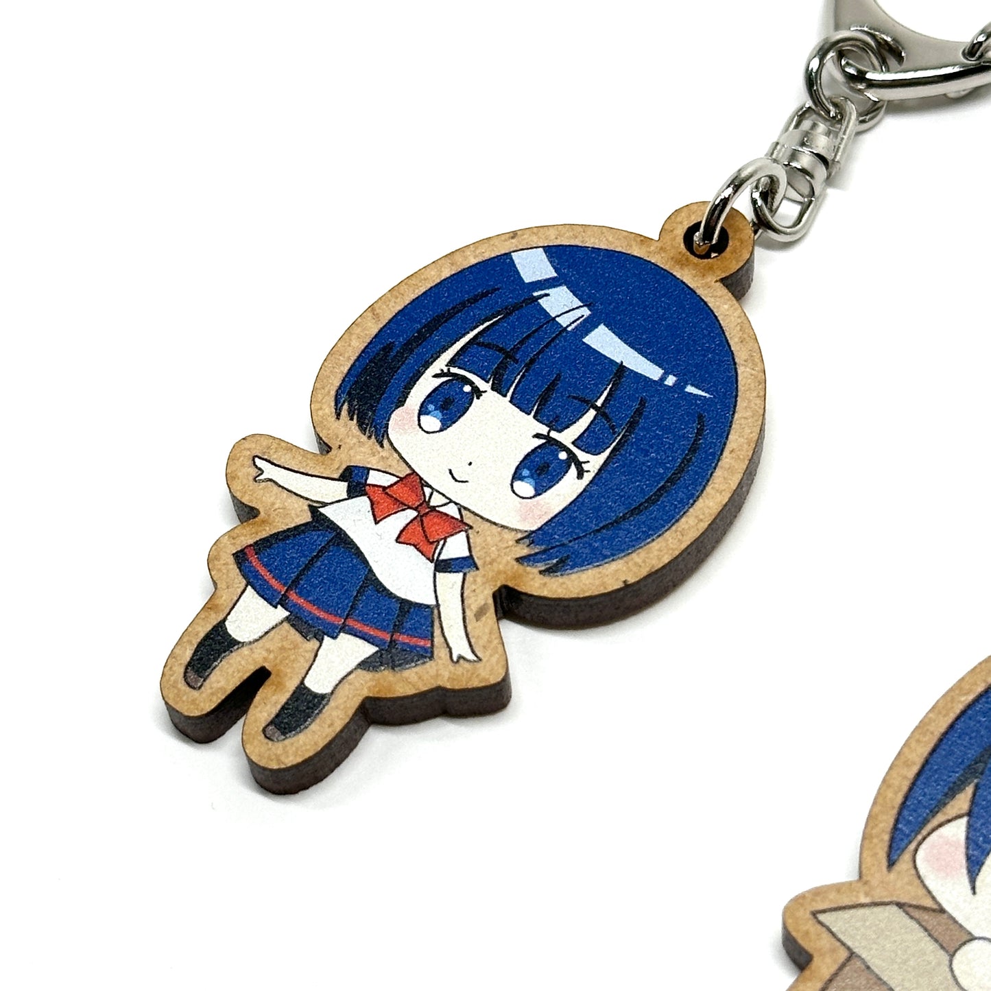 ウッド風キーホルダー50×50mm