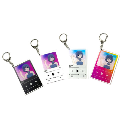 音楽プレイヤー風アクリルキーホルダー