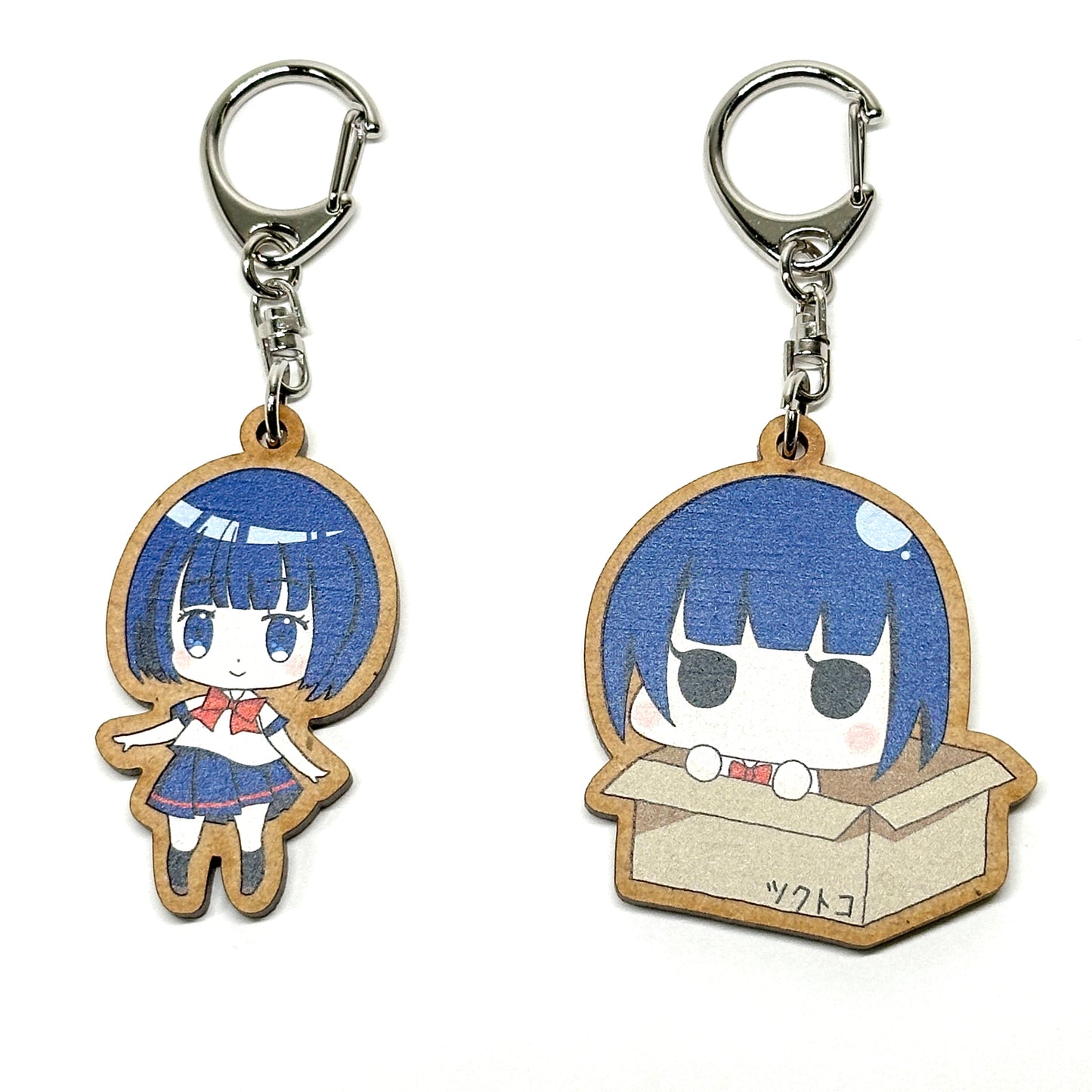 ウッド風キーホルダー50×50mm