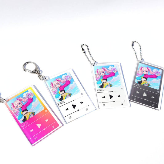 音楽プレイヤー風アクリルキーホルダー①